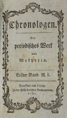 Bild Nr.1: 125-1225 Wekhrlin,(W.L.).: (Literatur und illustrierte Bücher bis 19.Jahrhundert)