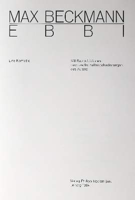 Bild Nr.2: 125-1253 Beckmann,M.: (Literatur und illustrierte Bücher 20.Jahrhundert - Alte Literatur in modernen Ausgaben)
