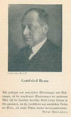 Bild Nr.2: 125-1254 Benn,G.: (Literatur und illustrierte Bücher 20.Jahrhundert - Alte Literatur in modernen Ausgaben)