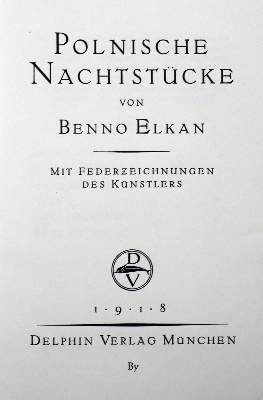 Bild Nr.2: 125-1288 Elkan,B.: (Literatur und illustrierte Bücher 20.Jahrhundert - Alte Literatur in modernen Ausgaben)