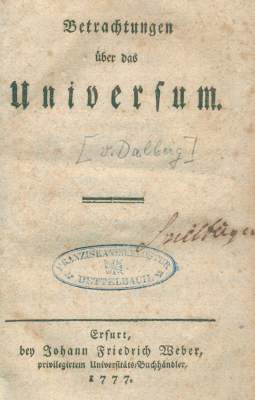 Bild Nr.1: 125-129 (Dalberg,C.T.v.).: (Alte Drucke, Handschriften und Theologie)