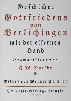 Bild Nr.1: 125-1323 Goethe,J.W.v.: (Insel-Verlag)