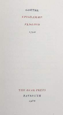 Bild Nr.2: 125-1396 Goethe,(J.W.v.).: (Pressendrucke)