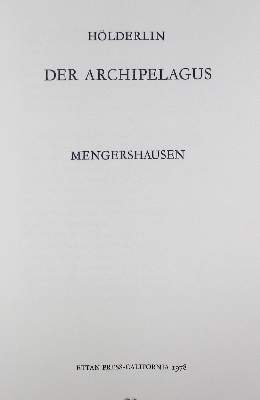 Bild Nr.2: 125-1399 Hölderlin,F.: (Pressendrucke)