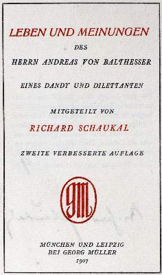 Bild Nr.1: 125-1431 Schaukal,R.: (Literatur und illustrierte Bücher 20.Jahrhundert - Alte Literatur in modernen Ausgaben)