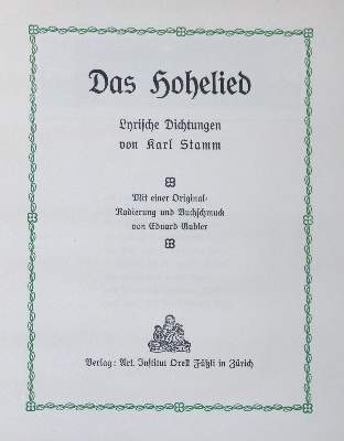 Bild Nr.1: 125-1444 Stamm,K.: (Literatur und illustrierte Bücher 20.Jahrhundert - Alte Literatur in modernen Ausgaben)