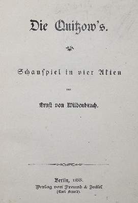 Bild Nr.1: 125-1473 Wildenbruch,E.v.: (Literatur und illustrierte Bücher 20.Jahrhundert - Alte Literatur in modernen Ausgaben)