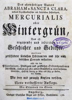 Bild Nr.2: 125-152 Abraham a Santa Clara (d.i. U.Megerle).: (Emblemata)