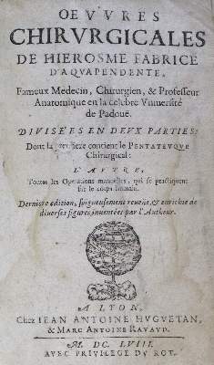 Bild Nr.1: 125-1543 Fabricius ab Aquapendente,H.: (Medizin)