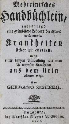 Bild Nr.1: 125-1550 Germano Sincero (Pseud.).: (Medizin)