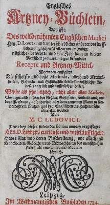 Bild Nr.1: 125-1585 Englisches Artzney-Büchlein.: (Medizin, Pharmazie)