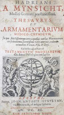 Bild Nr.1: 125-1587 Mynsicht,A.v. (d.i. A.Seumenicht).: (Medizin, Pharmazie)