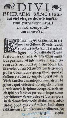 Bild Nr.1: 125-161 (Ephraem,S.: (Alte Drucke, Handschriften und Theologie)