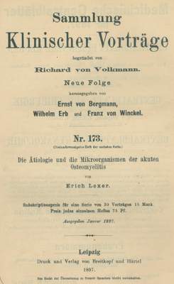 Bild Nr.1: 125-1615 Sammlung klinischer Vorträge,: (Medizin)