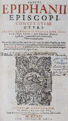 Bild Nr.1: 125-163 Epiphanius Constantiniae.: (Alte Drucke, Handschriften und Theologie)