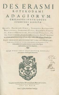 Bild Nr.1: 125-164 Erasmus von Rotterdam,D.: (Alte Drucke, Handschriften und Theologie)