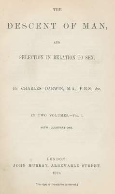 Bild Nr.1: 125-1666 Darwin,Ch.: (Verschiedene Gebiete - Varia, Anthropologie)