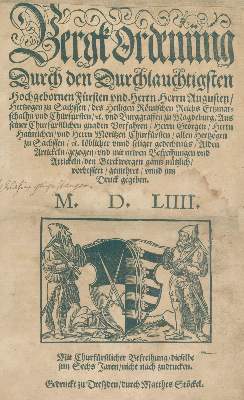 Bild Nr.1: 125-1683 Bergk Ordenung: (Verschiedene Gebiete - Varia, Bergbau)