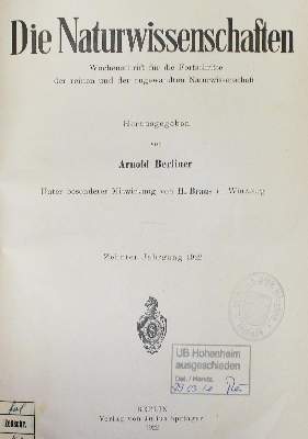 Bild Nr.1: 125-1686 Berliner,A. u. A.Pütter (Hrsg.).: (Verschiedene Gebiete - Varia)