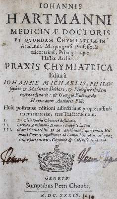 Bild Nr.1: 125-1688 Hartmann,J.: (Verschiedene Gebiete - Varia, Chemie)