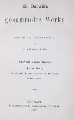 Bild Nr.1: 125-1690 Darwin,C.: (Verschiedene Gebiete - Varia)