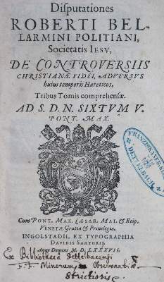 Bild Nr.1: 125-17 Ballarmino,R.: (Alte Drucke, Handschriften und Theologie)