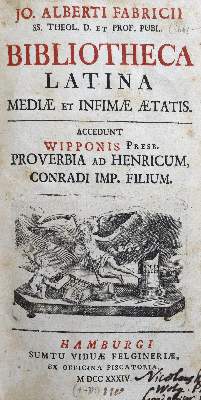 Bild Nr.1: 125-170 Fabricius,J.A.: (Alte Drucke, Handschriften und Theologie)