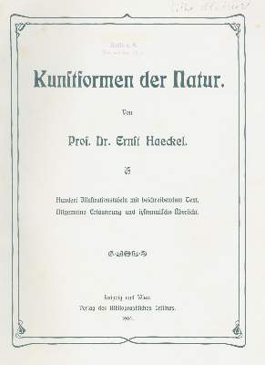 Bild Nr.1: 125-1701 Haeckel,E.: (Verschiedene Gebiete - Varia)