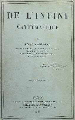 Bild Nr.1: 125-1707 Couturat,L.: (Verschiedene Gebiete - Varia, Mathematik)