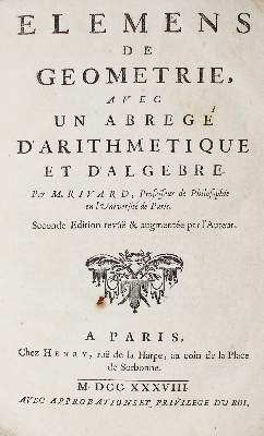 Bild Nr.1: 125-1710 Rivard,(D.F.).: (Verschiedene Gebiete - Varia, Mathematik)