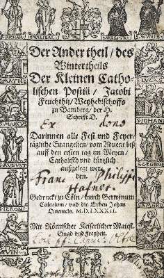 Bild Nr.1: 125-172 Feucht,J.: (Alte Drucke, Handschriften und Theologie)