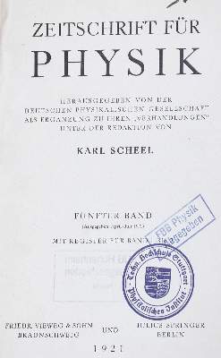 Bild Nr.1: 125-1722 Scheel,K. (Hrsg.).: (Verschiedene Gebiete - Varia, Physik)
