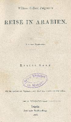 Bild Nr.1: 125-1772 Palgrave,W.G.: (Asien, Arabien)