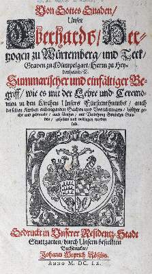 Bild Nr.1: 125-1796 Eberhard, Herzog von Württemberg.: (Deutschland, Baden-Württemberg)