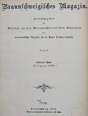 Bild Nr.1: 125-1819 Braunschweigisches Magazin: (Deutschland, Braunschweig)