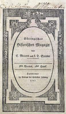 Bild Nr.1: 125-1833 Göttingisches historisches Magazin.: (Deutschland, Göttingen)