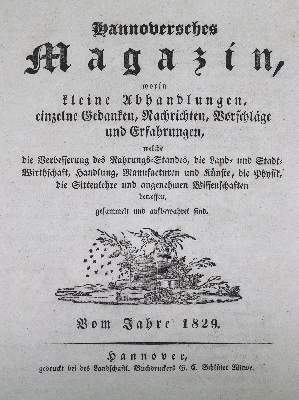 Bild Nr.1: 125-1846 Neues Hannoverisches Magazin.: (Deutschland, Hannover)