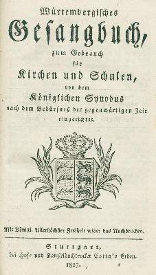 Bild Nr.2: 125-185 Würtembergisches Gesangbuch,: (Gesangbücher, Einband)