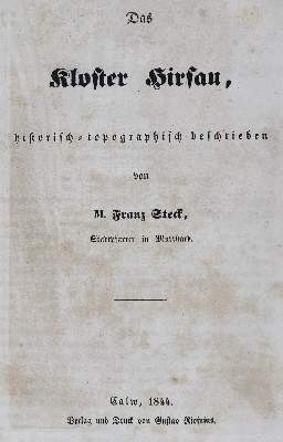 Bild Nr.2: 125-1851 Steck,F.: (Deutschland, Hirsau)