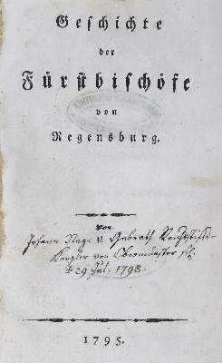 Bild Nr.1: 125-1886 Geschichte der Fürstbischöfe: (Deutschland, Regensburg)