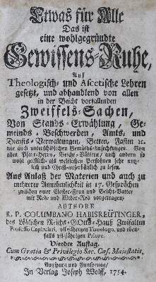 Bild Nr.1: 125-202 Habisreutinger,C.: (Alte Drucke, Handschriften und Theologie)