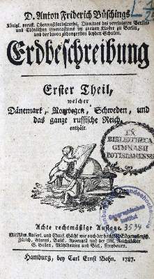 Bild Nr.1: 125-2056 Büsching,A.F.: (Verschiedene Länder - Geschichte)