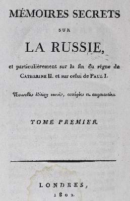 Bild Nr.1: 125-2110 (Masson de Blamont,C.F.P.).: (Verschiedene Länder - Geschichte, Russland)