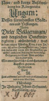 Bild Nr.2: 125-2129 M(insicht),C. (d.i. Francisci,E.).: (Verschiedene Länder - Geschichte, Ungarn)