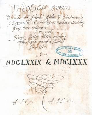 Bild Nr.1: 125-228 Theologia moralis: (Handschriften)
