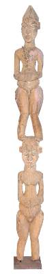 Bild Nr.1: 125-2337 Kulthauspfosten Kamerun: (Afrika, Sammlung Wolfgang Nerlich, Figuren)