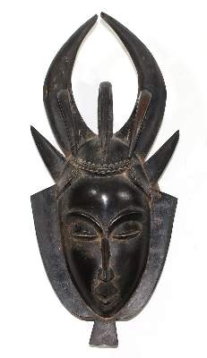 Bild Nr.1: 125-2444 Hörnermaske der Guro.: (Afrika, Sammlung Wolfgang Nerlich, Masken)