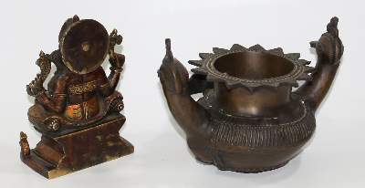 Bild Nr.2: 125-2587 Ganesha u. Elefantenschale: (Asiatika)