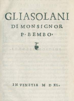 Bild Nr.1: 125-26 Bembo,P.: (Alte Drucke, Handschriften und Theologie)