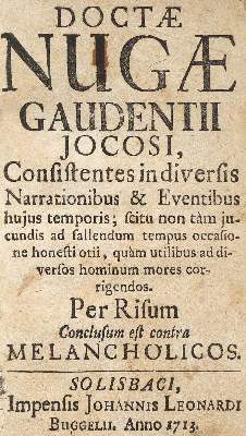 Bild Nr.1: 125-265 Jocosus, Gaudentius (Pseud.).: (Alte Drucke, Handschriften und Theologie)